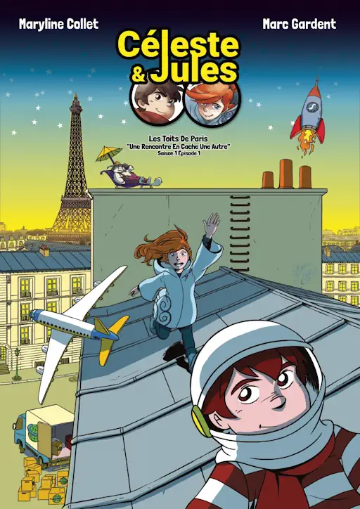 Couverture Celeste et Jules : les toits de Paris